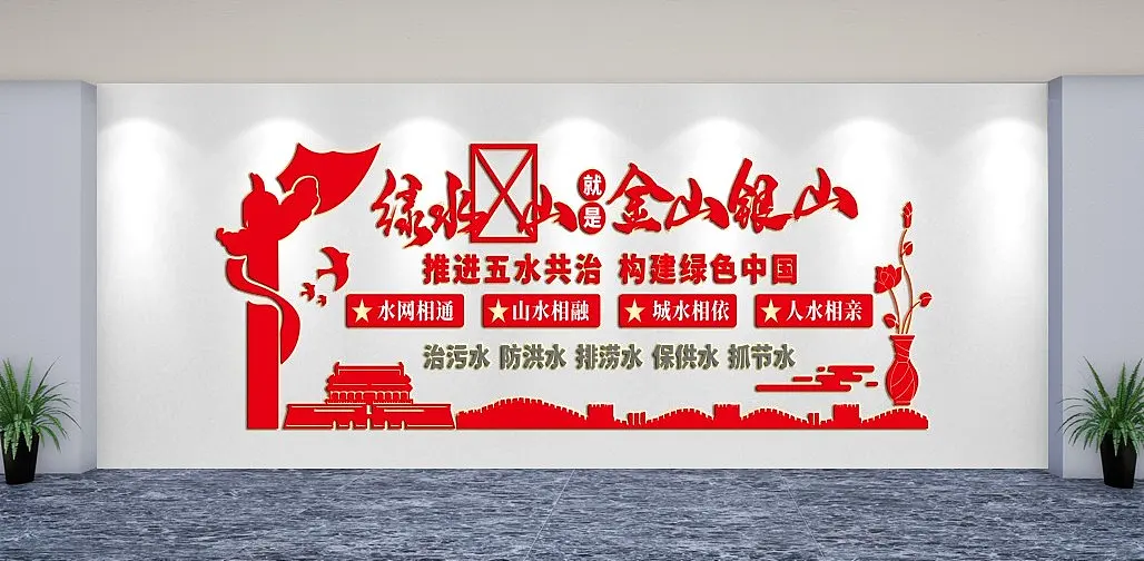 绿水青山就是金山银山文化墙
