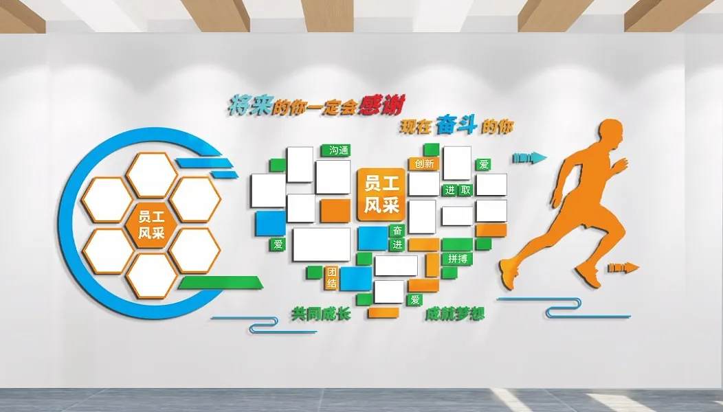 将来的你一定要感谢现在奋斗员工照片文化墙-图巨人