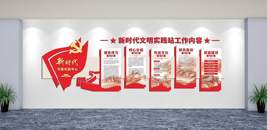 新时代文明实践中心工作内容文化墙