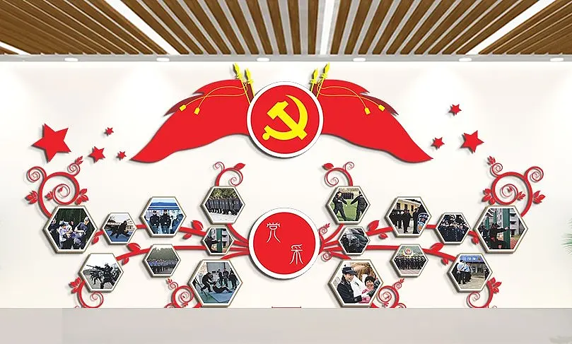 党的光辉历程大事记文化墙党建