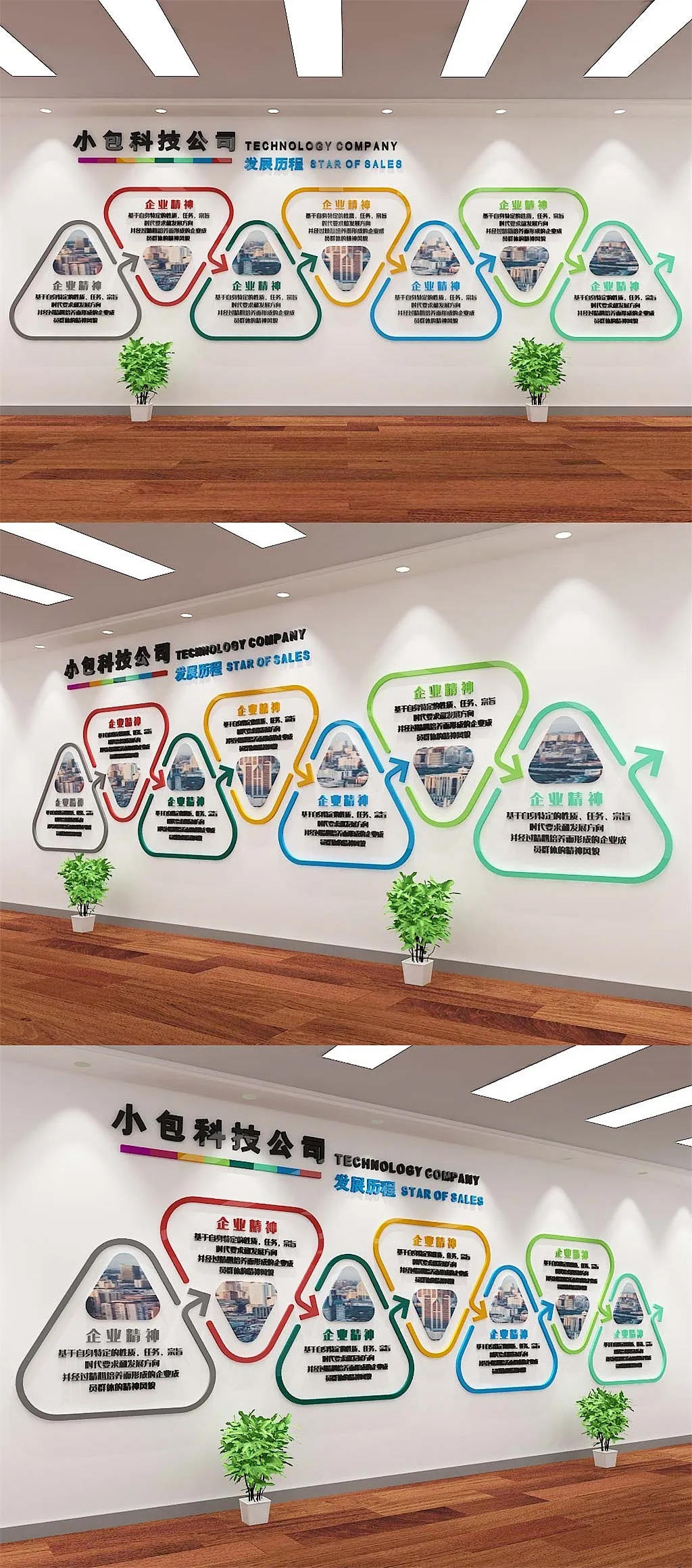 企业发展历程简介文化墙