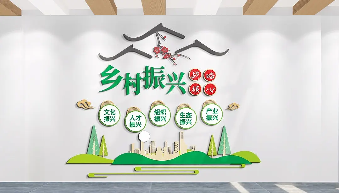 乡村振兴人才振兴文化墙党建