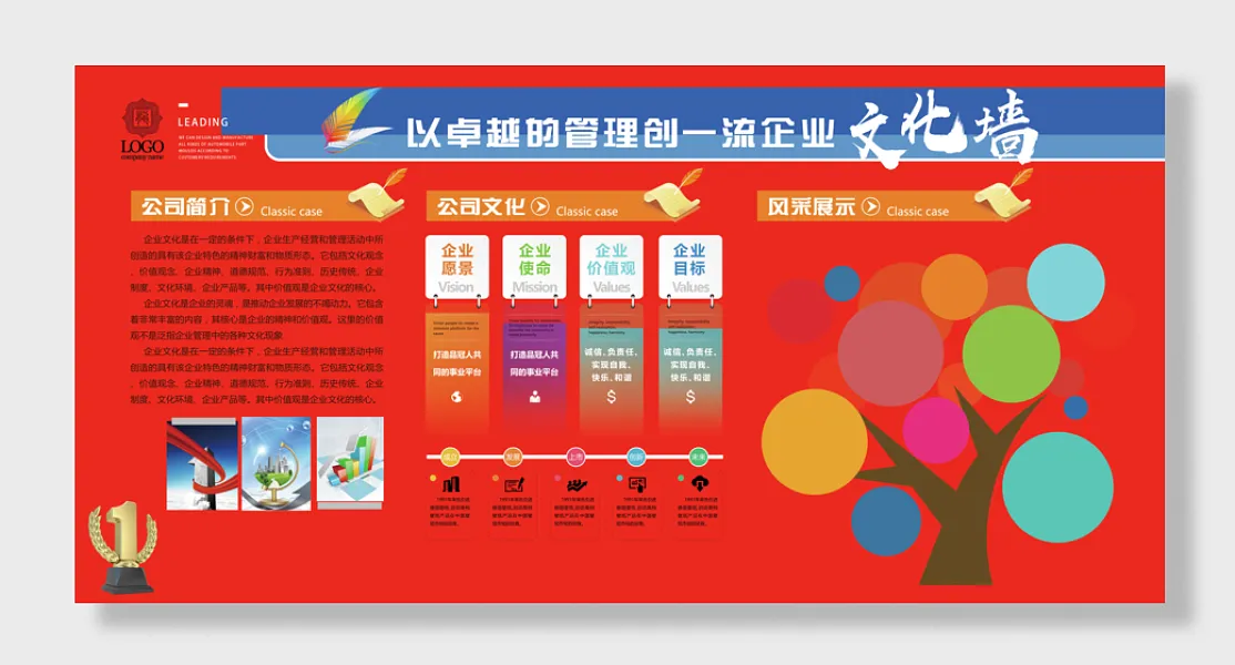 公司文化展板文化墙-图巨人