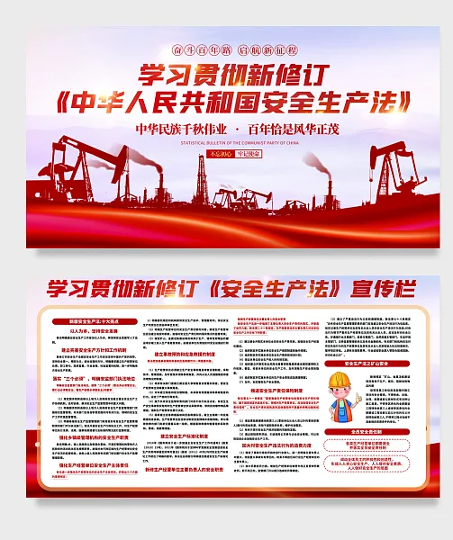 新修订安全生产法宣传展板-图巨人