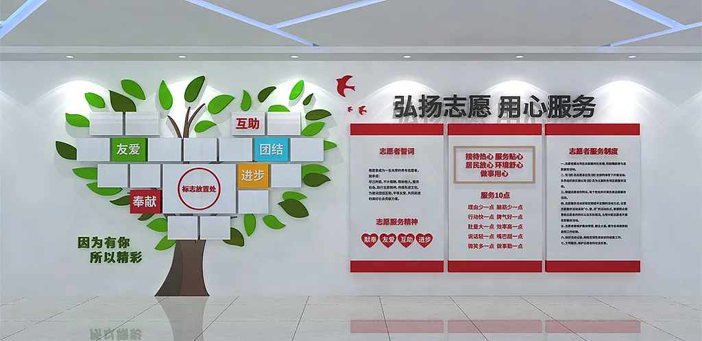 弘扬志愿用服务文化墙-图巨人