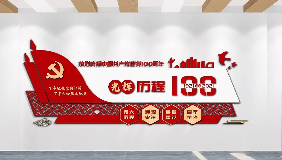 光辉历程周年文化墙主题