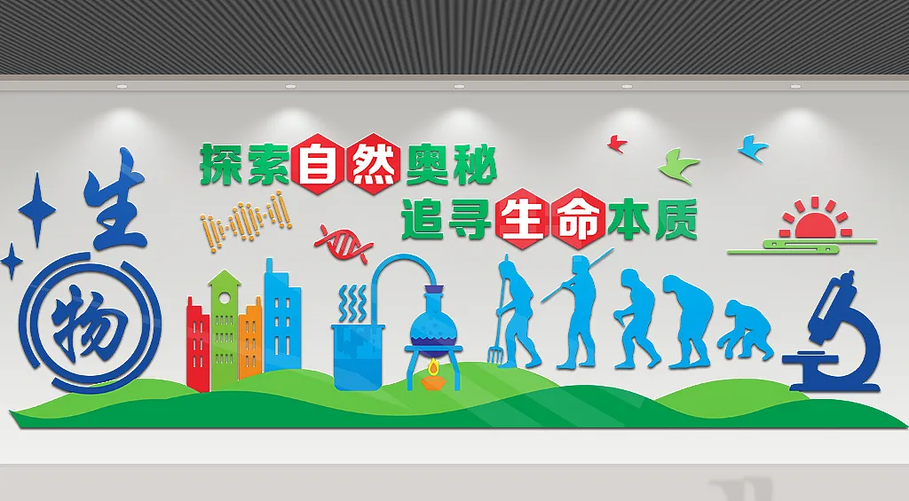 生物科学研究文化墙-图巨人