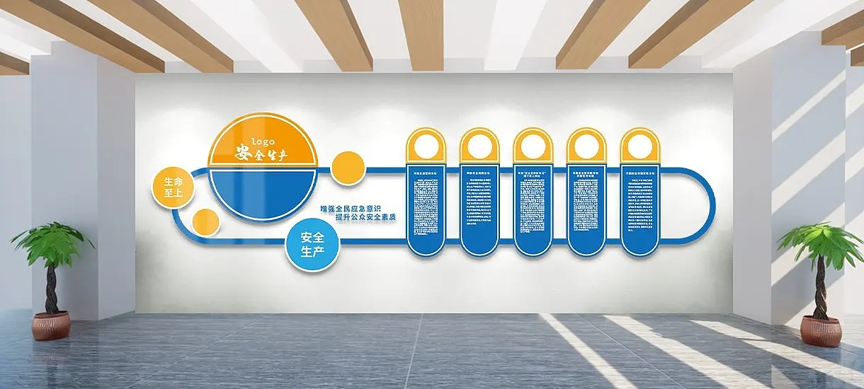 安全生产蓝色文化墙