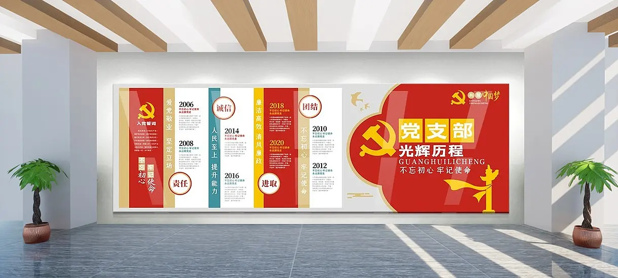 党支部光辉历程文化墙