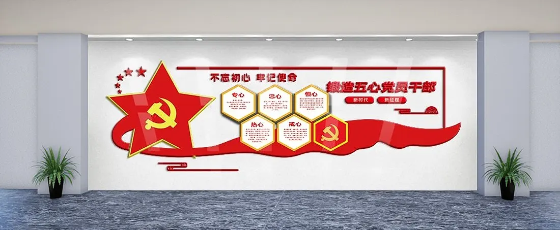 红色锻造五心好党员内容知识文化墙锻造五心好党员文化墙素材