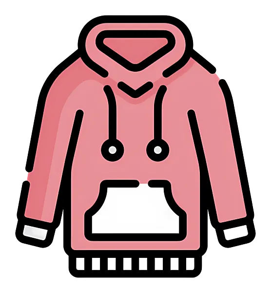 连帽衫徽标粉色连帽衫女式连帽衫冬季服装粉色和白色连帽衫-粉色连帽衫带有白色点缀，厚重保暖-图巨人
