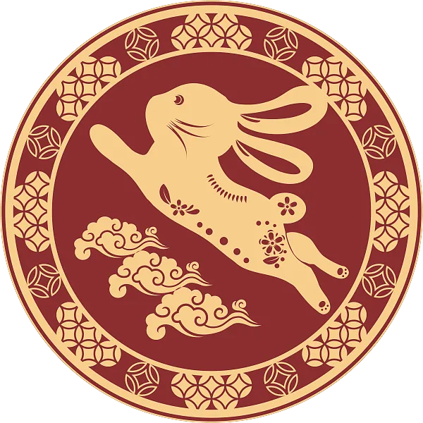 2023兔年免扣剪纸风兔子窗花-图巨人