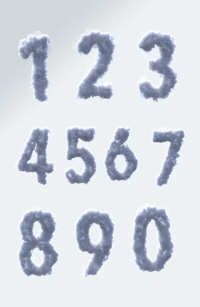 艺术字体云彩数字组合-图巨人