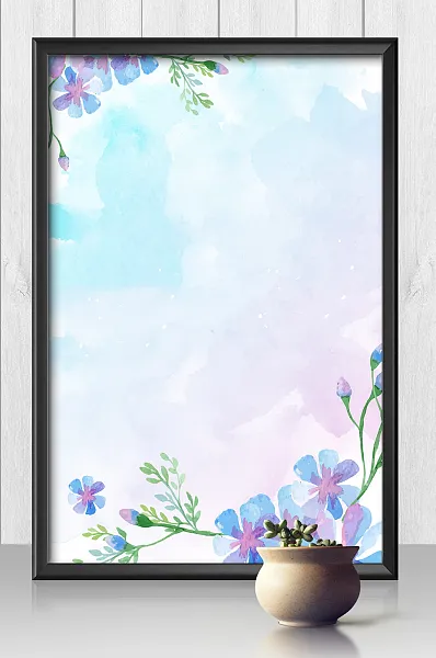 唯美梦幻花卉植物背景-图巨人