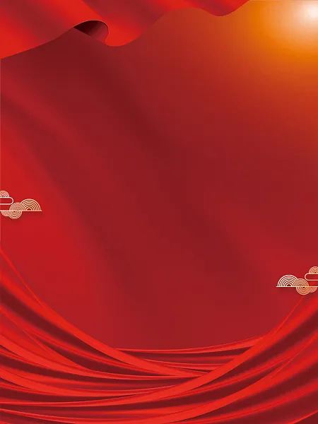 红色飘带宣传海报背景-图巨人