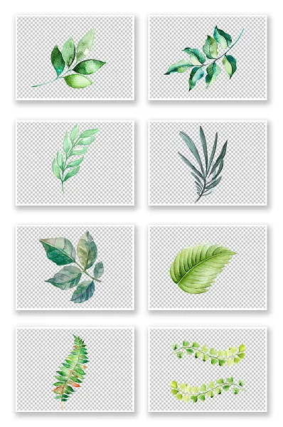 绿色清新植物元素设计-图巨人