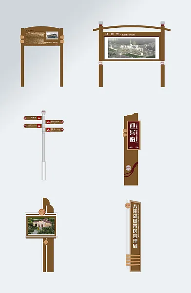 大气复古旅游区导视牌-图巨人