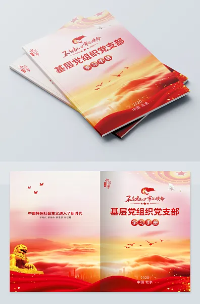 基层党组织党支部画册封面-图巨人