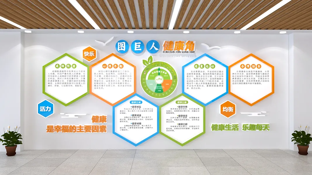 健康知识文化墙设计-图巨人