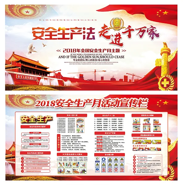 安全生产知识展板宣传栏-图巨人