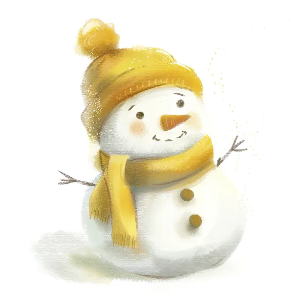 雪人节日卡通人物可爱插画圣诞-图巨人