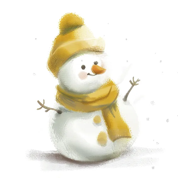 雪人节日卡通人物可爱插画圣诞-图巨人