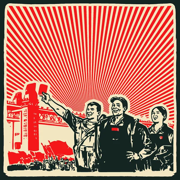 卡通手绘革命人物插画设计-图巨人