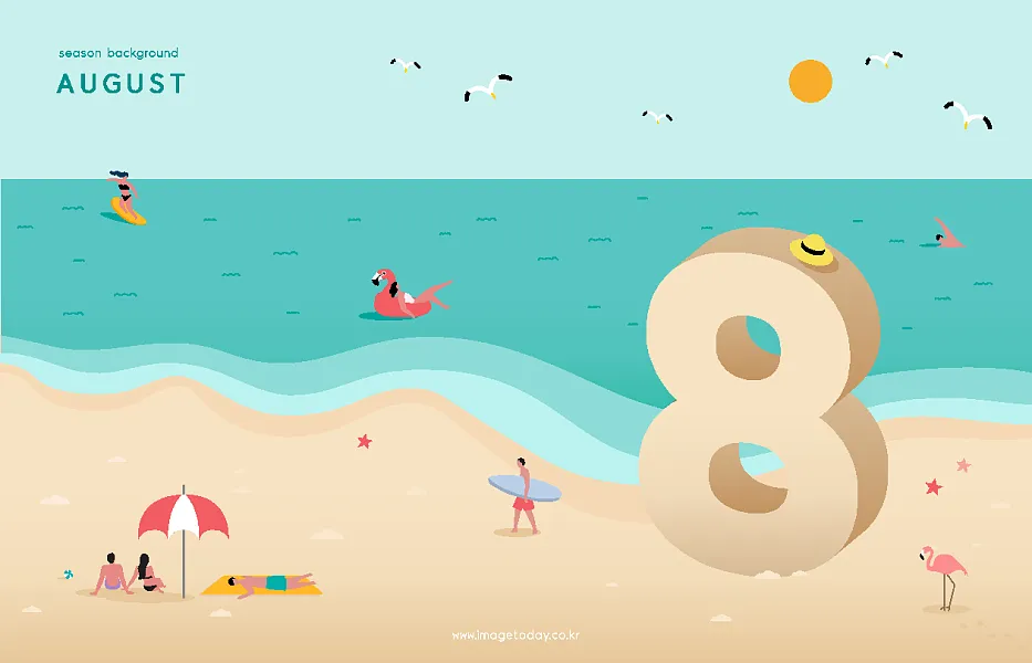 清新风数字风景插画背景-图巨人