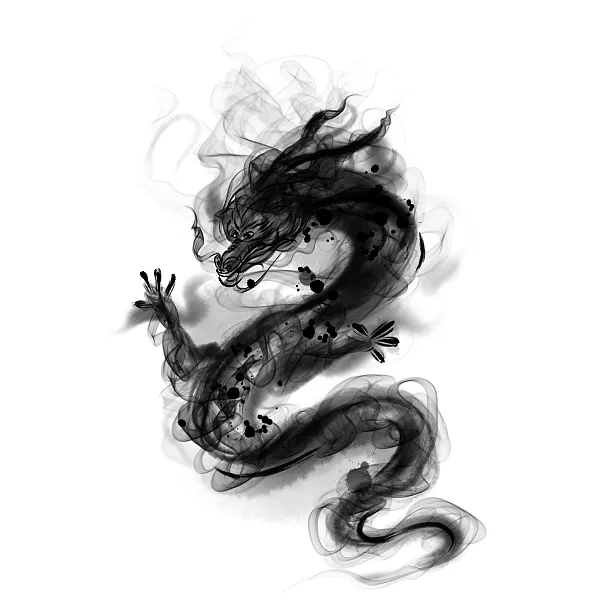 手绘龙年龙图案插画设计-图巨人