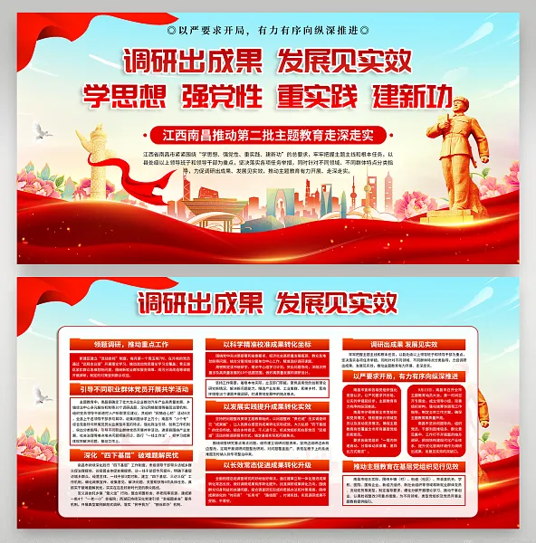 大气调研出成果发展见实效宣传栏27-图巨人