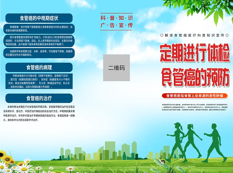 时尚食管癌医学知识宣传折页1-图巨人