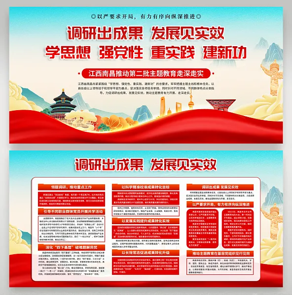 大气调研出成果发展见实效宣传栏25-图巨人