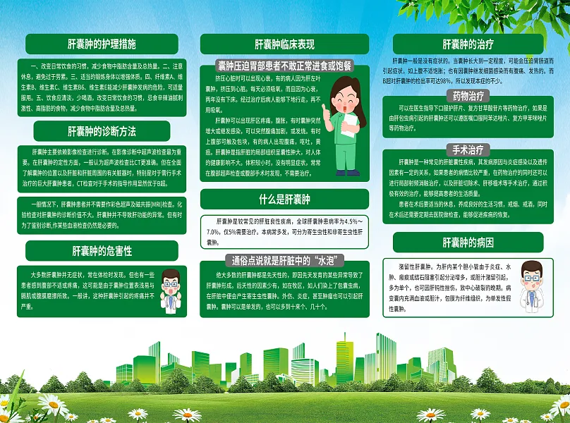 大气肝囊肿医学知识折页2-图巨人