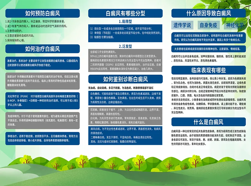 大气白癜风科普医学知识折页2-图巨人