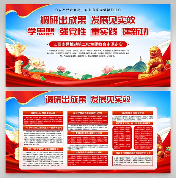 大气调研出成果发展见实效宣传栏29-图巨人