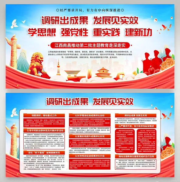 大气调研出成果发展见实效宣传栏43-图巨人