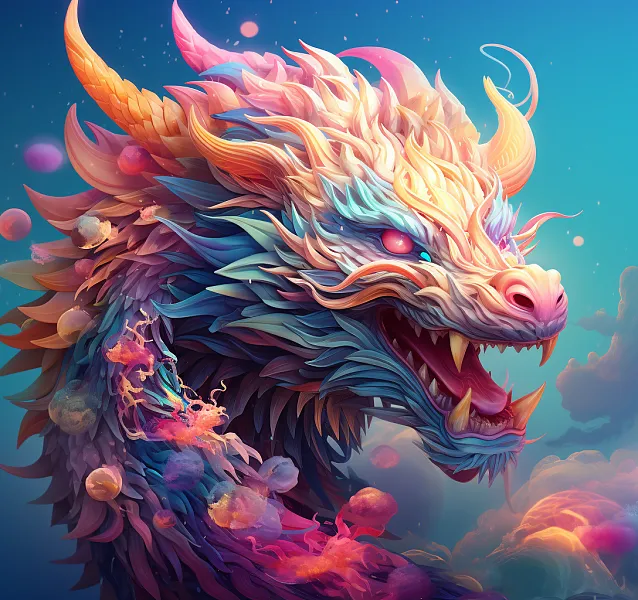 五颜六色的龙-图巨人