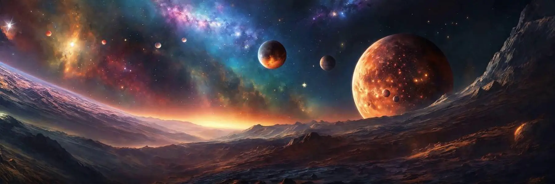 人工智能生成 空间 星空 宇宙 天文学 星系 行星 星星 幻想-图巨人