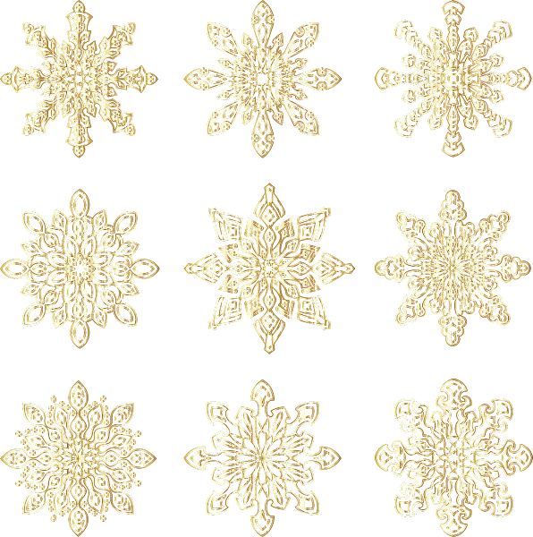 雪花 冰 水晶 装饰性的 装饰 圣诞节 雪 假期 自然 金子-图巨人