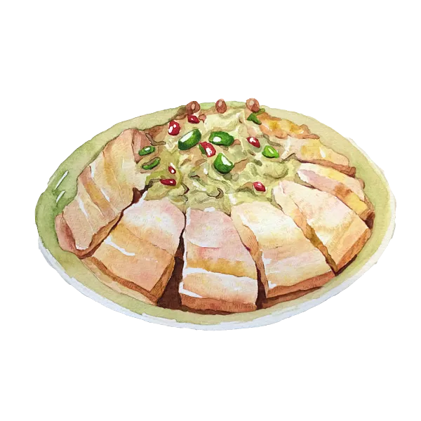 中式菜品扣肉辣椒葱-图巨人