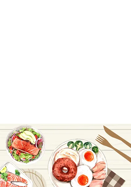 甜甜圈桌垫鸡蛋叉子-图巨人