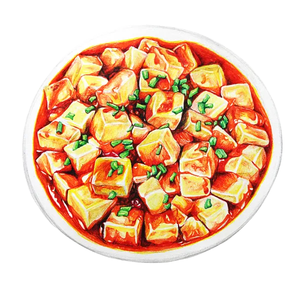 川菜小炒豆腐辣椒葱-图巨人