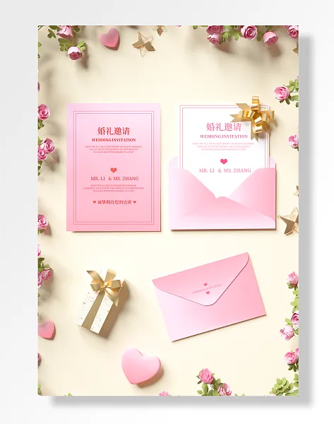 诚挚请您出席婚礼邀请函-图巨人