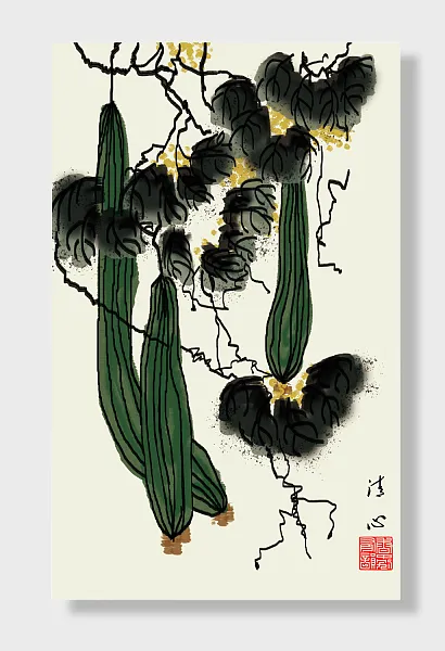 中国风水墨国画-图巨人