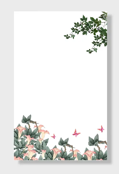 中式水墨古风工笔画背景-图巨人