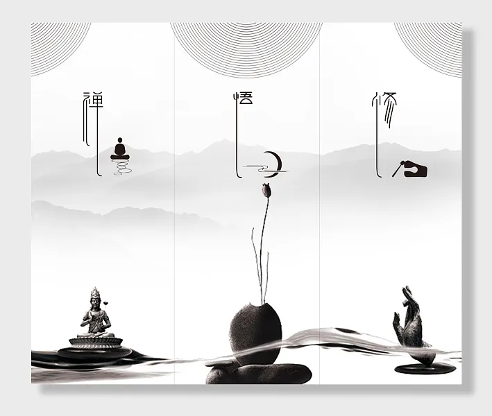 水墨中国风山水装饰画-图巨人