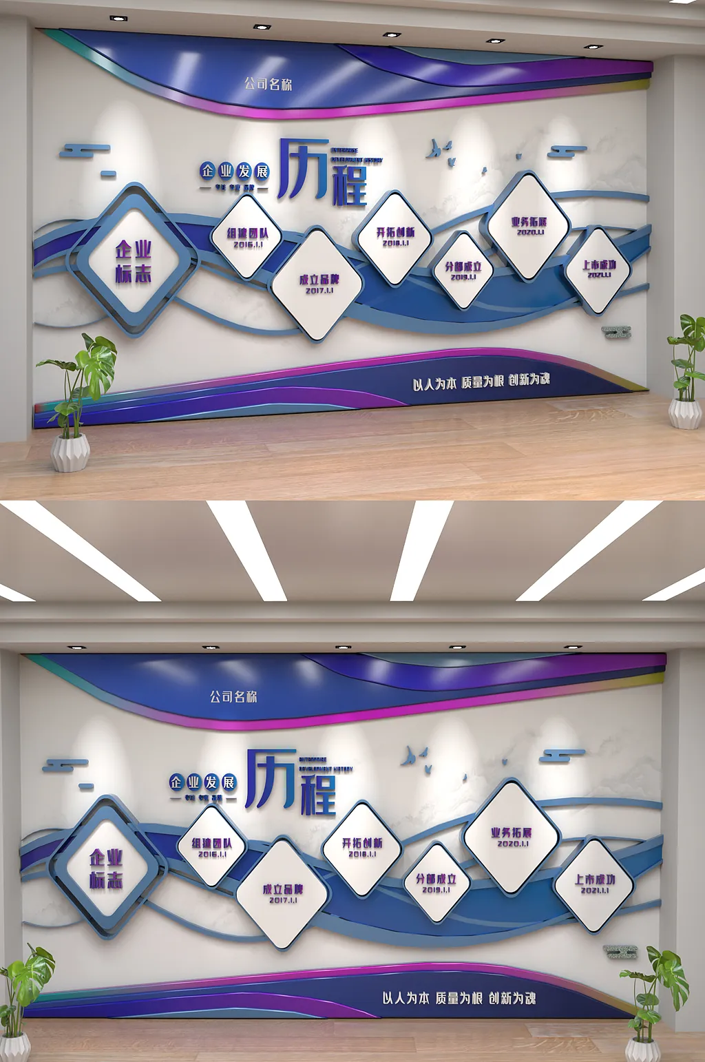 企业文化墙科技企业发展历程大事件宣传
