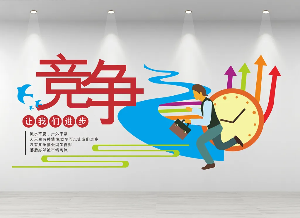 企业文化墙公司励志标语宣传竞争