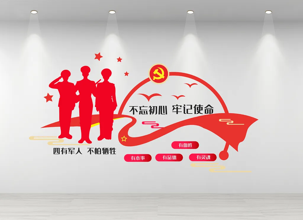 四有军人部队文化墙