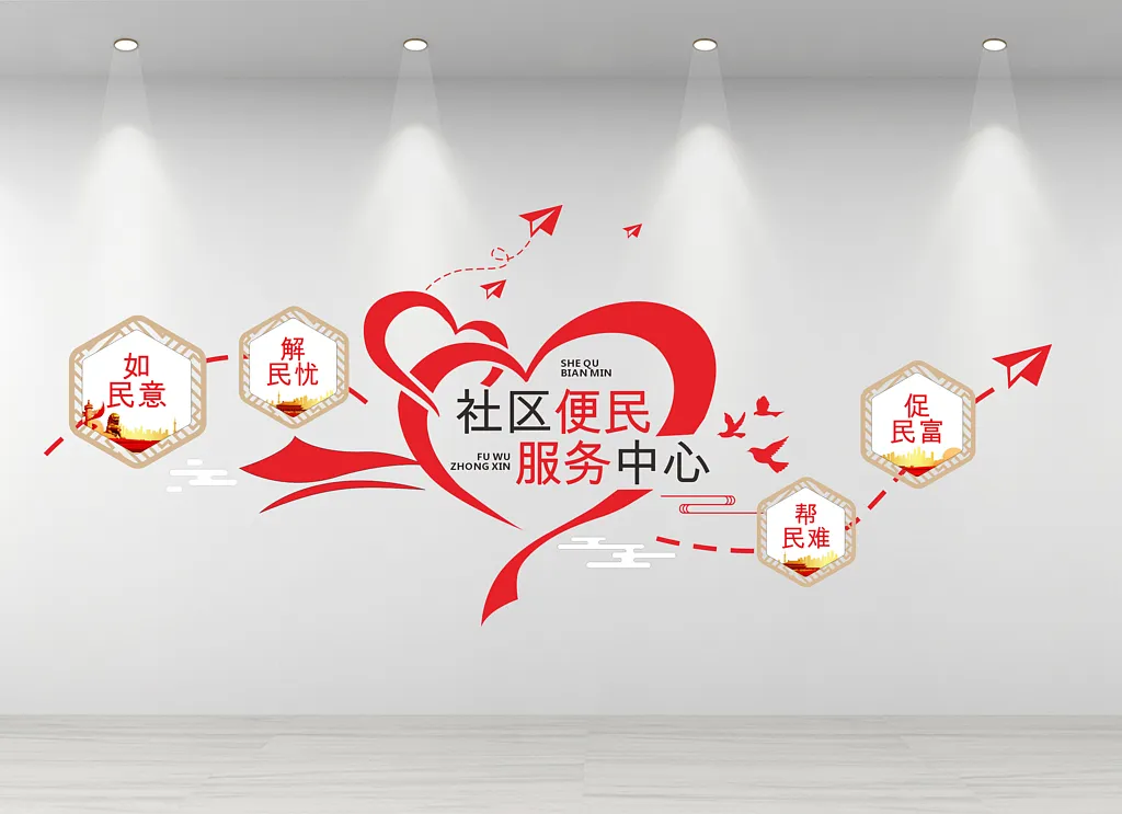 便民服务中心文化墙